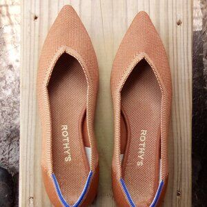 Rothy's Flats with Point Toe Size 6.5 Fawn Color Like New